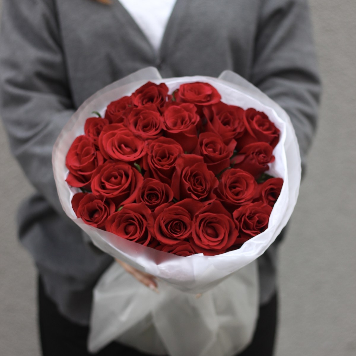 Букет 25 красных роз